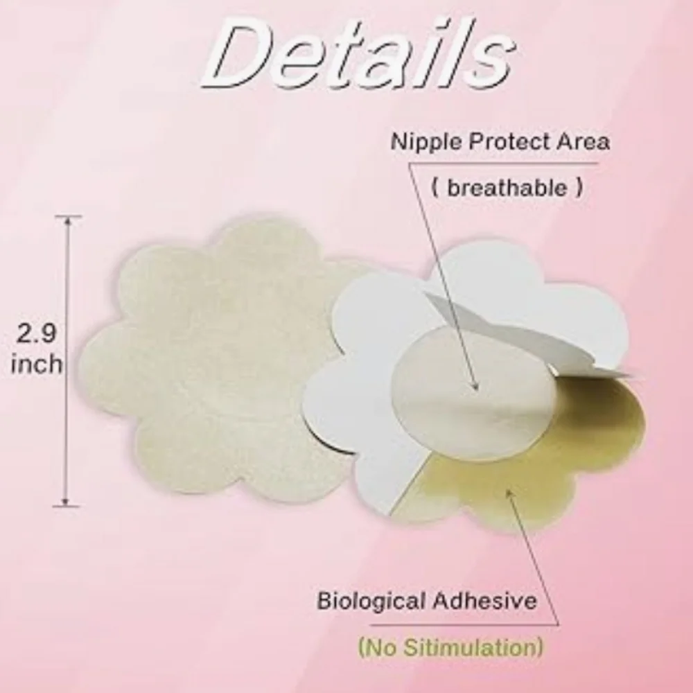 YREEIS Disposable Satin Petal Nipple Covers - Picture 5 of 10